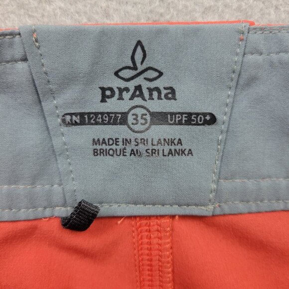 Prana Board Shorts Mens Size 35 Drawstring Quick-Dry Zip Pocket Surf Beach - Picture 7 of 10